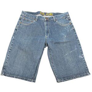 Men's 38‎ Vintage Pepe Jeans Baggy Shorts Light Wash Blue Denim |P1